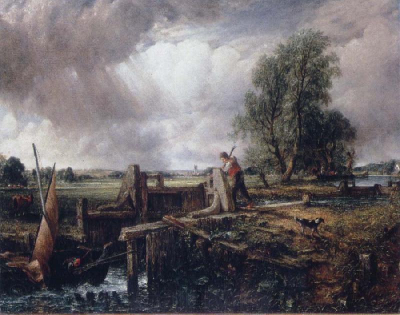 John Constable A boat passing a lock